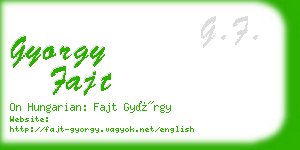 gyorgy fajt business card